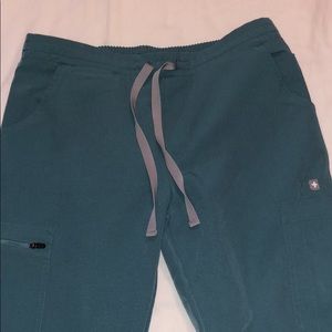 Small Petite FIGS Hydrogreen Scrub Pants